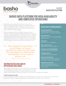 basho Data platform for high availability anD simplifieD operations