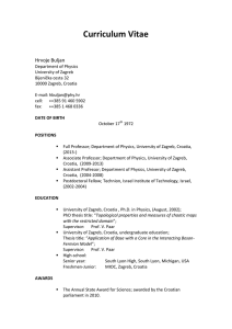 Curriculum Vitae with List of Publications