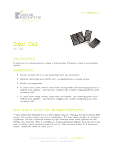 Solar Cell - Arbor Scientific