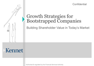 G h S i f Growth Strategies for Bootstrapped Companies