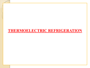 Thermoelectric Refrigeration: An Introduction