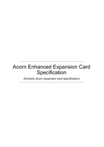 Acorn Enhanced Expansion Card Specification
