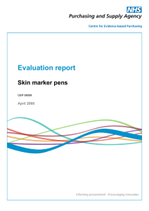 Skin Marker Pens - evaluation report CEP08009