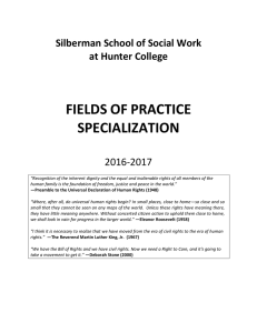 fields of practice specialization - Silberman School of Social Work at