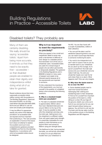 Building Regulations in Practice – Accessible Toilets