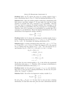 Math 472 Homework Assignment 6 Problem 5.2.1. Let X n denote