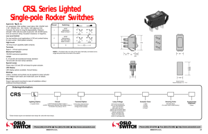 CRSL Series Lighted Single-pole Rocker Switches