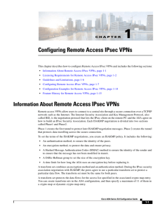 Configuring Remote Access VPNs