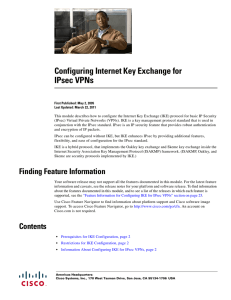 Configuring Internet Key Exchange for IPsec VPNs