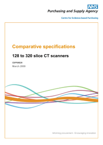 CEP08028 - Comparative specifications: 128 to 320 slice CT scanners