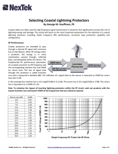 Selecting Coaxial Lightning Protectors