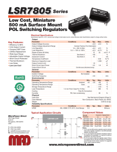 LSR7805 Datasheet - Micropower Direct