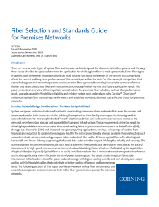 Fiber Selection and Standards Guide for Premises Networks