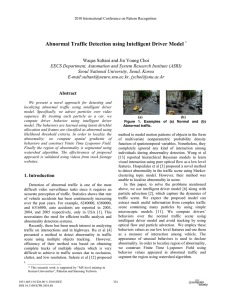 Abnormal Traffic Detection Using Intelligent Driver Model