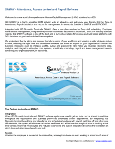 SAMAY - Attendance, Access control and Payroll Software