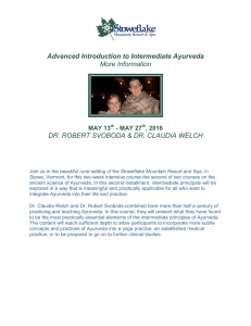 Advanced Introduction to Intermediate Ayurveda More Information