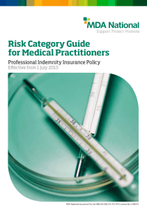 Risk Category Guide for Medical Practitioners