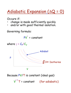Adiabatic Expansion (AQ = 0)