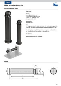 K0585 Lifting bolts with retaining ring