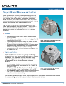 Delphi Smart Remote Actuators