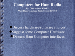 Computers for Ham Radio By - Western Placer Amateur Radio Club