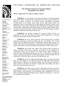The National Congress of American Indians Resolution #TUL-05-087