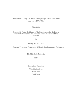 Analysis and Design of Wide Tuning Range Low Phase Noise mm
