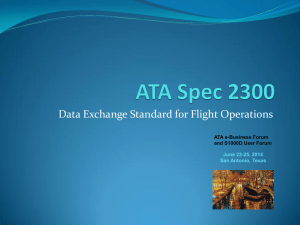 Data Exchange Standard for Flight Operations - ATA e