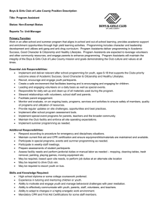 Program Assistant - Boys and Girls Club of Lake County