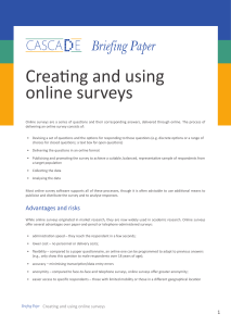 Creating and using online surveys