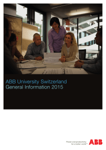 ABB University Switzerland Brochure