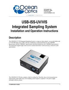 USB-ISS-UV/VIS Installation and Operation Instructions