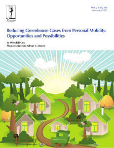 Reducing Greenhouse Gases from Personal Mobility