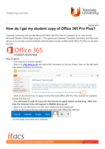 How do I get my student copy of Office 365 Pro Plus?