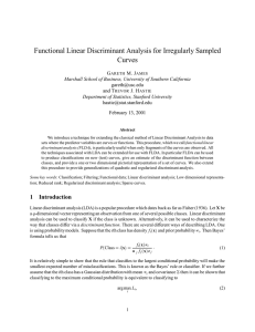 Functional Linear Discriminant Analysis for Irregularly Sampled