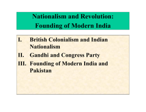 Nationalism and Revolution: Founding of Modern India