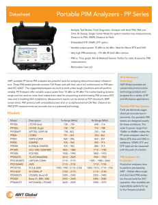 Portable PIM Analyzers - PP Series