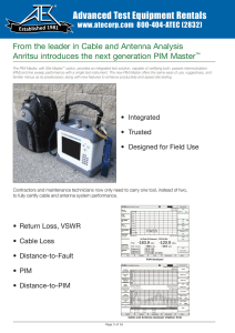PIM Master MW82119B Product Brochure
