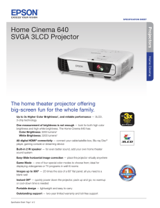 PowerLite Home Cinema 640 Brochure