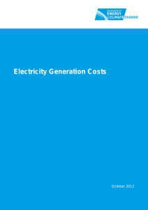 Electricity generation costs