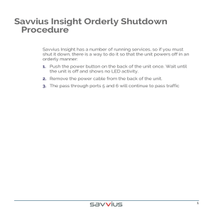 Orderly Shutdown Process