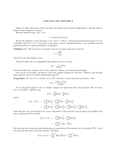 CALCULUS III: LECTURE 8 Today, we talk a little more about