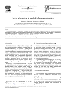 Material selection in sandwich beam construction