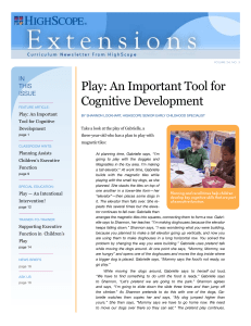 Play: An Important Tool for Cognitive Development