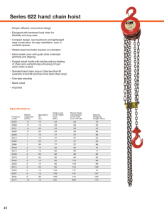 Series 622 hand chain hoist - CM-ET