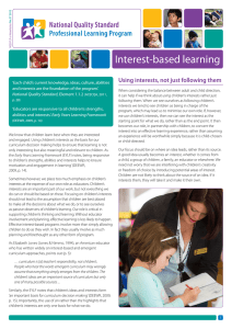 Interest-based learning - Early Childhood Australia
