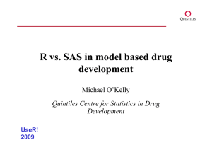 R vs. SAS in model based drug development