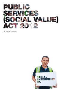 Public Services (Social Value) Act 2012: A brief guide