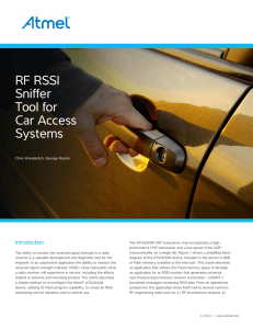 RF RSSI Sniffer Tool for Car Access Systems