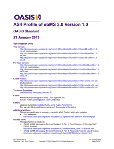 AS4 Profile of ebMS 3.0 Version 1.0